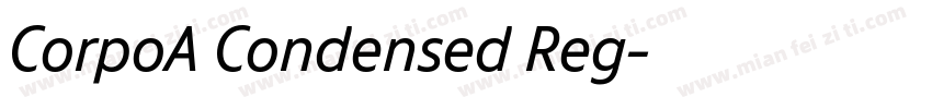 CorpoA Condensed Reg字体转换
